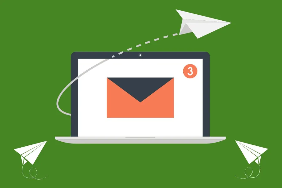 Graphic representing the speed and reliabiliy of email marketing.