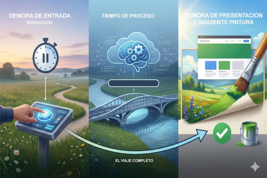 Una metáfora visual de la interacción a la siguiente pintura. La idea es una ruta que representa el recorrido del usuario.
